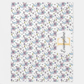 Personalisierter Magischer Mondbogen-Pastell-Muste Fleecedecke (Vorderseite)