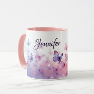 Personalisierter Magischer Schmetterlingskaffee Tasse