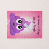 Personalisierter magischer Unicorn kacken Emoji Puzzle (Horizontal)