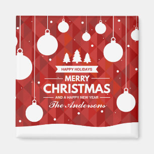 Personalisierter Magnet des Weihnachtsfeiertags- 