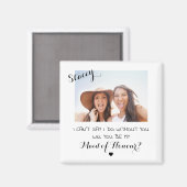 Personalisierter Magnet für die Trauzeugin (Vorderseite/Rückseite)