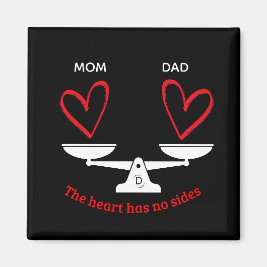 Personalisierter Magnet für gemeinsame Elternschaf (Vorne)