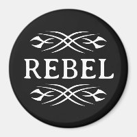 Personalisierter Magnet mit flammendem Tattoo-Desi