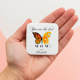 Personalisierter Magnet mit floralem Schmetterling