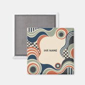 Personalisierter Magnet – Retro Focus (Vorderseite/Rückseite)