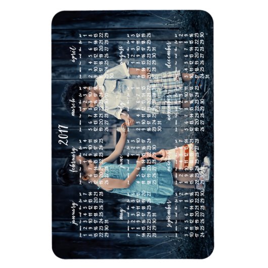 Personalisierter Magnetkalender 2017 4x6 Magnet (Vertikal)