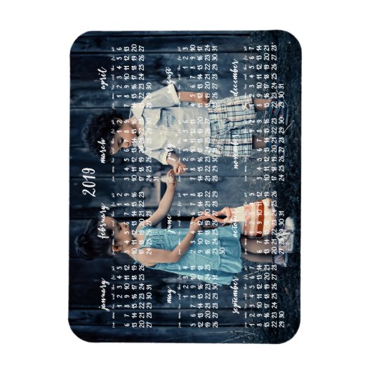 Personalisierter Magnetkalender 2019 3x4 Magnet (Vertikal)