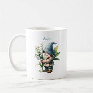 Personalisierter Mai Geburtsmonat Garten Gnome Kaffeetasse