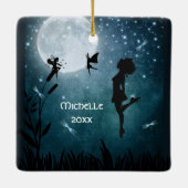 Personalisierter Mai Sie tanzen mit Fairies Irish  Keramikornament (Rückseite)