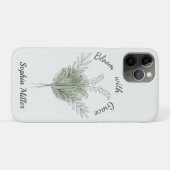 Personalisierter Maiglöckchen-Blumenname Case-Mate iPhone Hülle (Rückseite (Horizontal))