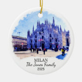 Personalisierter Mailänder Ornament, Italien Keramik Ornament (Vorne)
