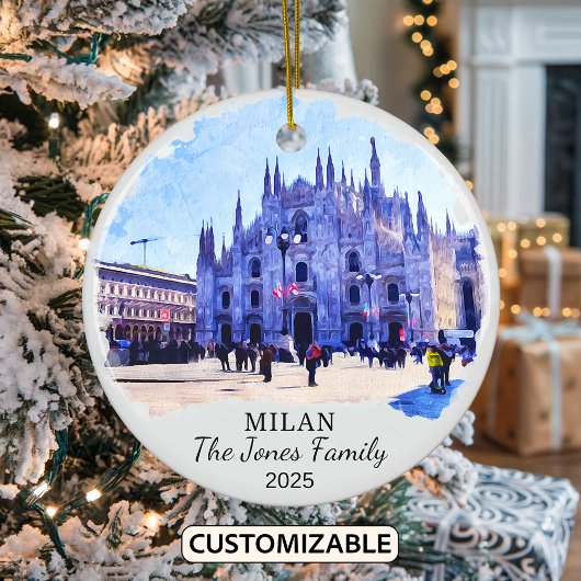 Personalisierter Mailänder Ornament, Italien Keramik Ornament