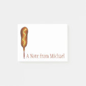 Personalisierter Maishund mit Senf Post-it Klebezettel (Vorderseite)