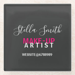 Personalisierter Makeup-Künstler-Standard Glasuntersetzer