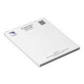 Personalisierter Makler-Logo-QR-Code Liniengeschäf Notizblock (angewinkelt)