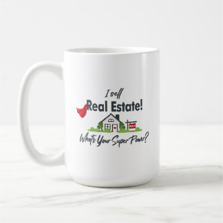 Personalisierter Makler-Superhelden-Immobilien-Bec Kaffeetasse