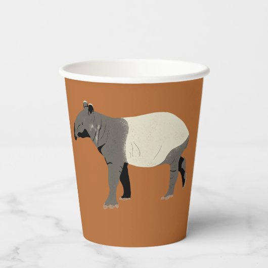 Personalisierter malayischer oder asiatischer Tapi Pappbecher (Rückseite)