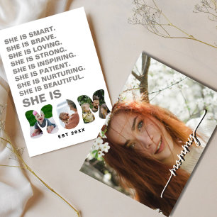 Personalisierter Mama-Aufsteller Foto Affirmation  Postkarte