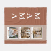 Personalisierter Mama-Blanket mit 3 Fotos und kund Fleecedecke (Vorderseite (Horizontal))