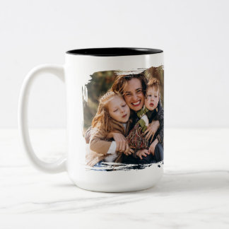 Personalisierter MAMA-Foto-Becher Beste Mama überh Zweifarbige Tasse
