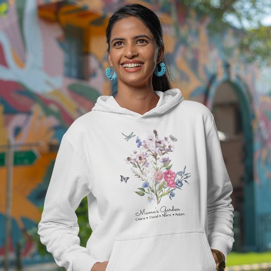 Personalisierter Mama-Garten Hoodie