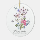 Personalisierter Mama-Garten Keramik Ornament (Links)