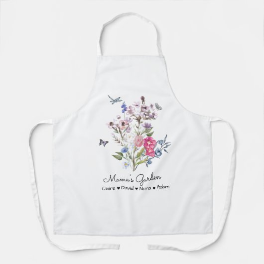 Personalisierter Mama-Garten Schürze (Vorderseite)