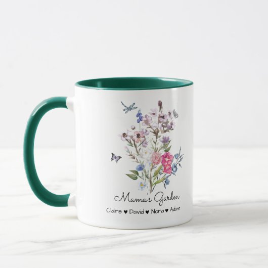 Personalisierter Mama-Garten Tasse (Links)