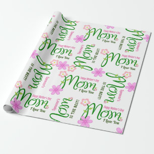 Personalisierter "Mama-" Geburtstag oder der Tag Geschenkpapier