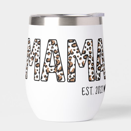 Personalisierter MAMA Leopard Print Est. (Links)
