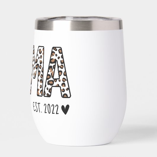 Personalisierter MAMA Leopard Print Est. (Rückseite)
