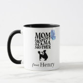 Personalisierter Mama-Typografie-Becher Tasse (Links)