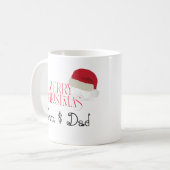 Personalisierter Mama- und Papa-Fotomug - Weihnach Kaffeetasse (Vorderseite Links)