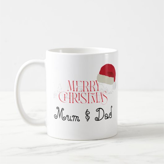 Personalisierter Mama- und Papa-Fotomug - Weihnach Kaffeetasse (Links)