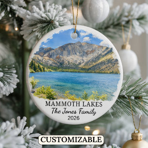 Personalisierter Mammoth Lakes Weihnachtsschmuck,  Keramik Ornament