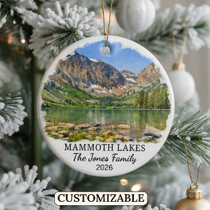 Personalisierter Mammoth Lakes Weihnachtsschmuck,  Keramik Ornament