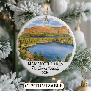 Personalisierter Mammoth Lakes Weihnachtsschmuck,  Keramik Ornament
