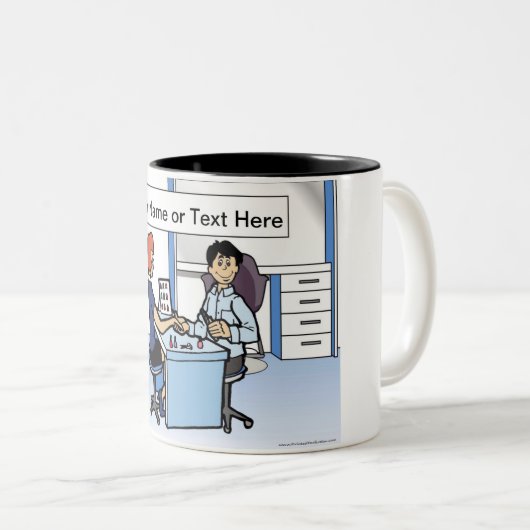 Personalisierter Maniküre, Nageltech - Männlicher Zweifarbige Tasse (VorderseiteRechts)