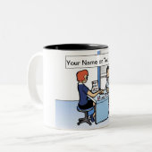 Personalisierter Maniküre, Nageltech - Männlicher  Zweifarbige Tasse (Vorderseite Links)