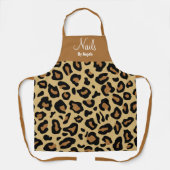 Personalisierter Manikurist Nail Tech Leopard Schürze (Vorderseite)
