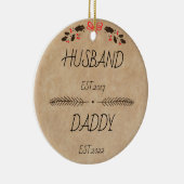 Personalisierter Mann Daddy - Neues Geschenk von P Keramik Ornament (Rechts)