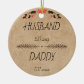 Personalisierter Mann Daddy - Neues Geschenk von P Keramik Ornament (Vorne)