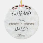 Personalisierter Mann Daddy - Neues Geschenk von P Keramik Ornament (Hinten)
