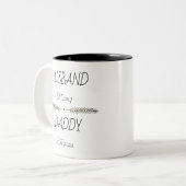 Personalisierter Mann Daddy - Neues Geschenk von P Zweifarbige Tasse (Vorderseite Links)