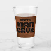 Personalisierter Mann Höhle Kupfer Diamantblech Gl Glas (Rückseite)