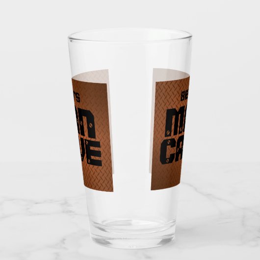 Personalisierter Mann Höhle Kupfer Diamantblech Gl Glas (Links)