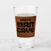 Personalisierter Mann Höhle Kupfer Diamantblech Gl Glas (Vorderseite)