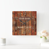 PERSONALISIERTER Mann Höhlenwand Uhren mit Ihrem N (Zuhause)