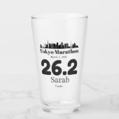 Personalisierter Marathon-Finisher von Tokio, Run  Glas (Vorderseite)