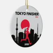 Personalisierter Marathon-Finisher von Tokio, Run  Keramik Ornament (Rechts)